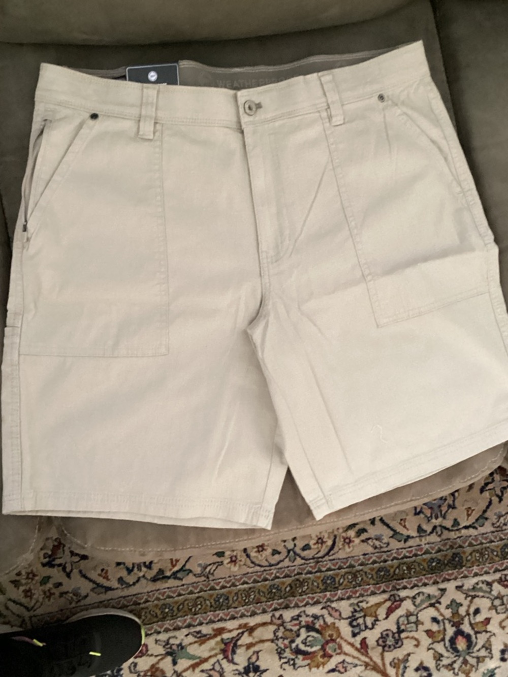 Weatherproof Men's Flat Front Shorts - Khaki Beige